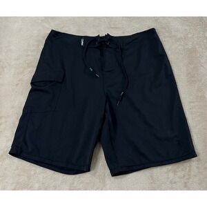 Da Hui Hybrid Shorts Men's Size 32 Black Swim Surf Fitness Boardshorts EUC